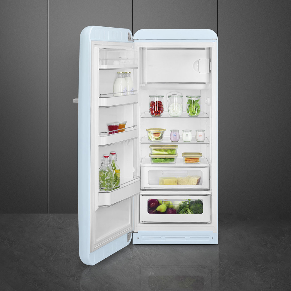 картинка Отдельностоящий холодильник Smeg FAB28LPB6 постельный голубой 