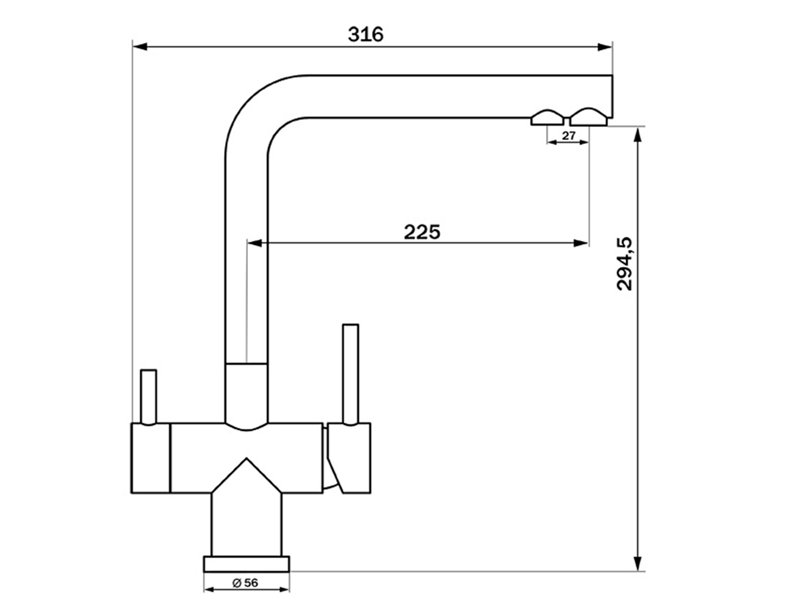 картинка Смеситель LONGRAN SPRINT LOGIC LM2192, STAINLESS STEEL  картинка Смеситель LONGRAN SPRINT LOGIC LM2192, STAINLESS STEEL