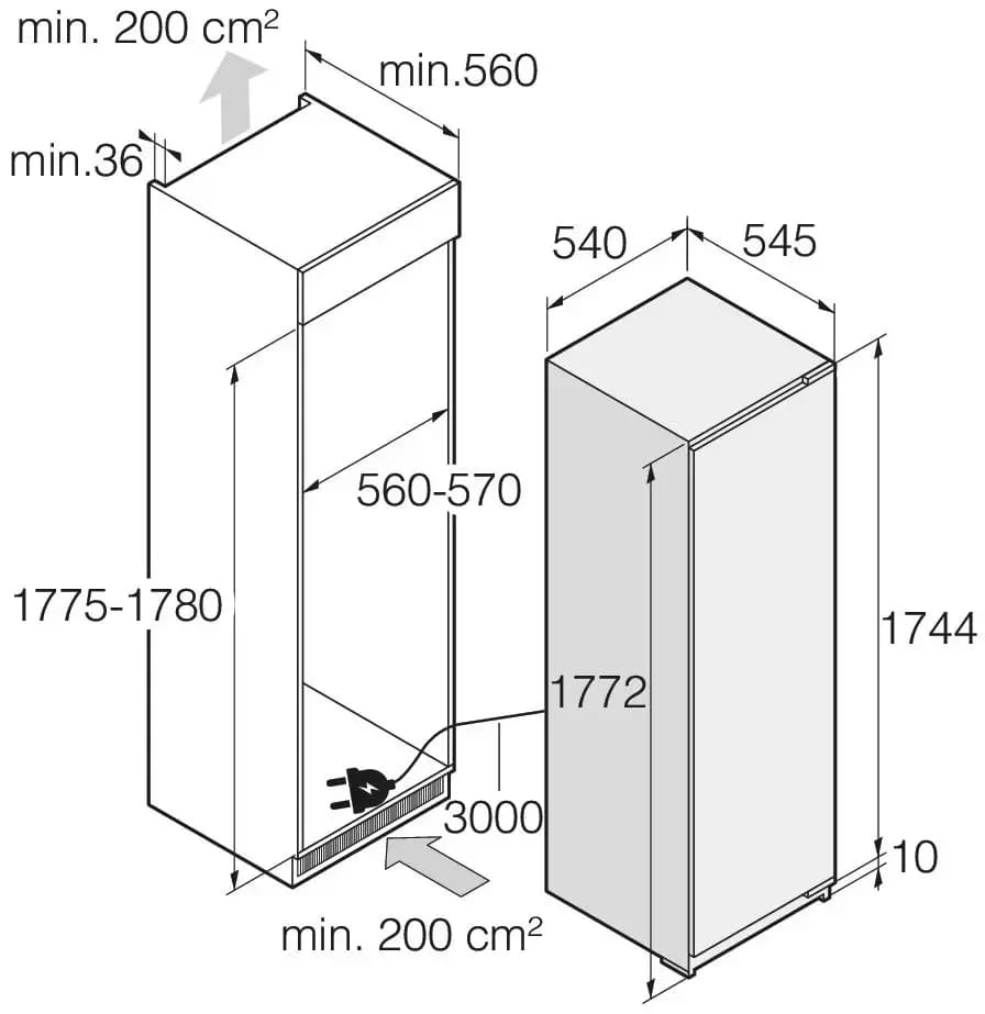 картинка Встраиваемый холодильник Asko RFB31831EI 