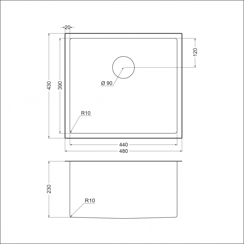 картинка Кухонная мойка Emar EMB-114 PVD Nano Coppery 