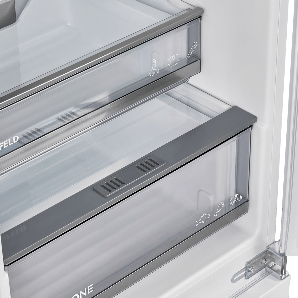 картинка Встраиваемый холодильник Maunfeld MBF17754NFWHGR LUX Inverter 