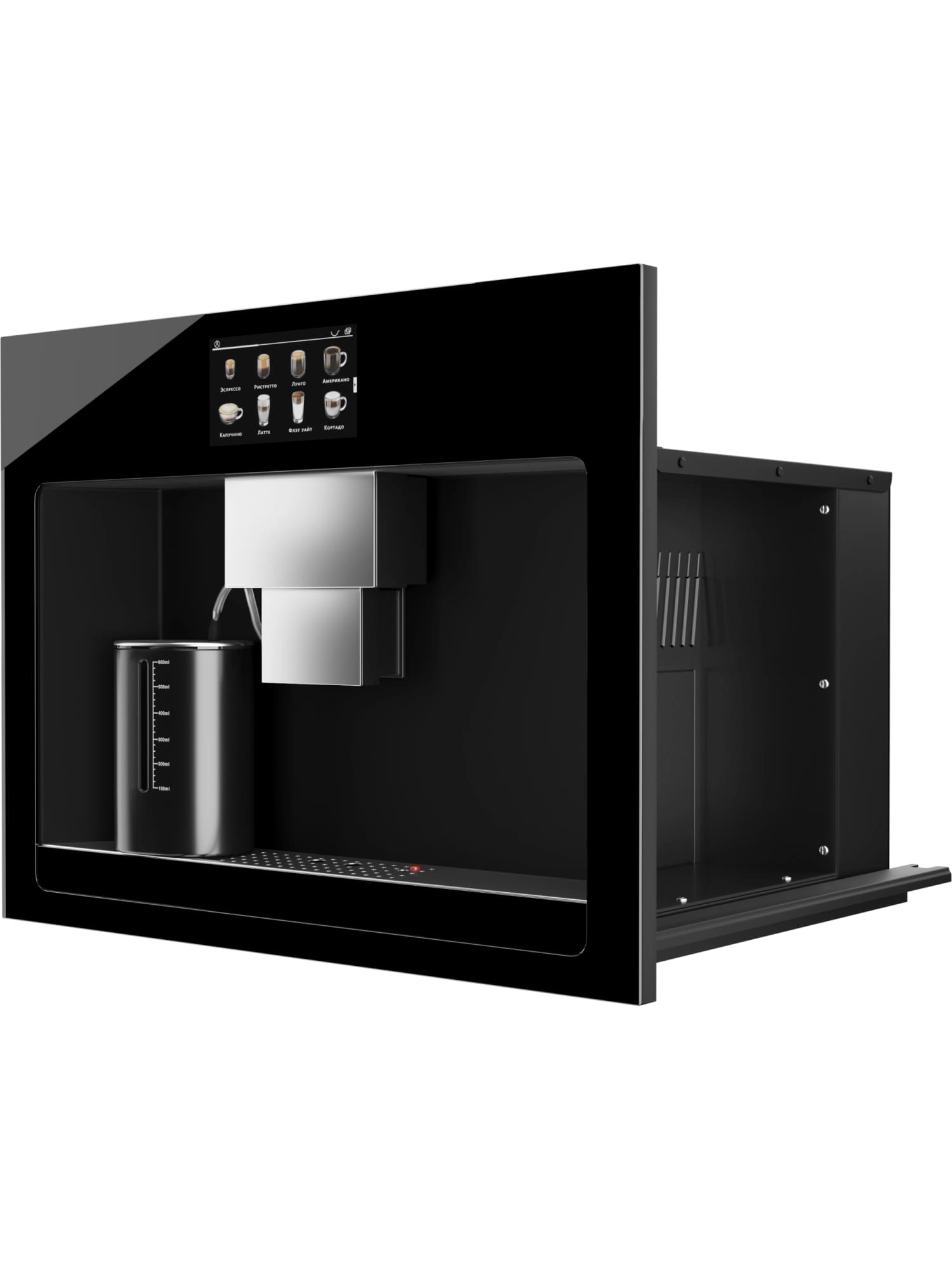 картинка Кофемашина встраиваемая Hiberg PROFF-K черная 