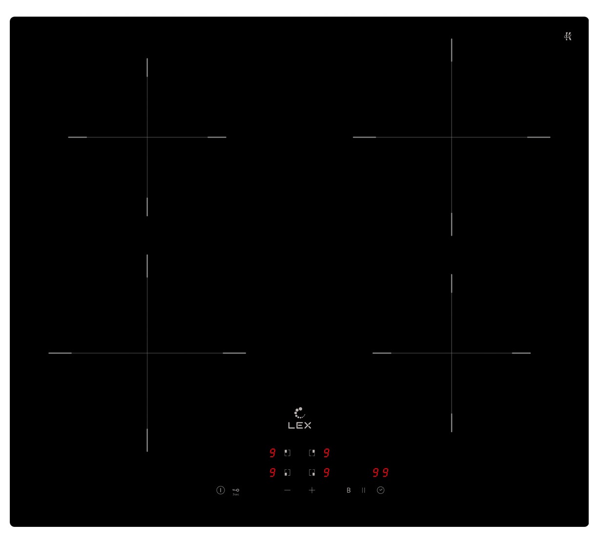 картинка Варочная панель Lex EVI 640A BL 