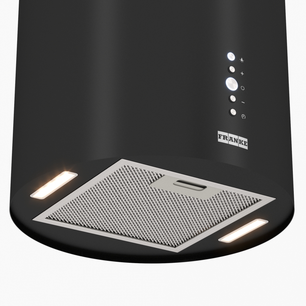 картинка Кухонная вытяжка островная Franke REEF BK 35 черная 