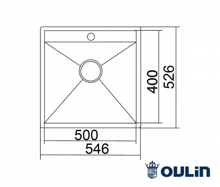 картинка Мойка для кухни Oulin OL-F121X  картинка Мойка для кухни Oulin OL-F121X