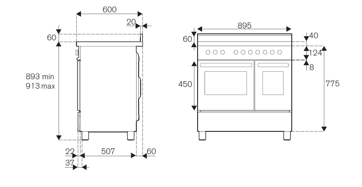 картинка Комбинированная кухонная плита Bertazzoni HER96L2ENET чёрный  картинка Комбинированная кухонная плита Bertazzoni HER96L2ENET чёрный