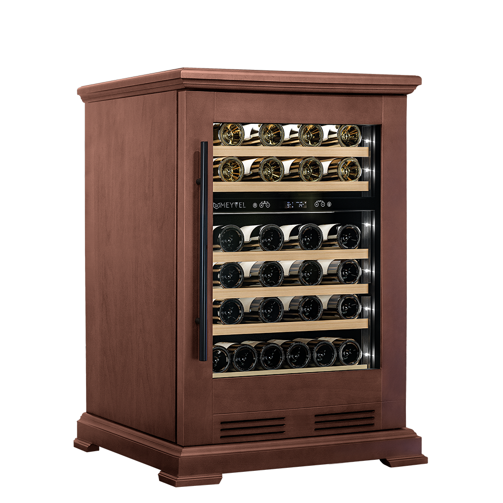 картинка Отдельностоящий винный шкаф Meyvel MV46PRO-KBT2 (Итальянский орех) 