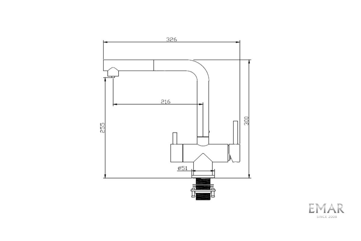 картинка Смеситель Emar Pvd ECB - 7017  картинка Смеситель Emar Pvd ECB - 7017