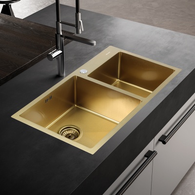 картинка Мойка для кухни Melana S7843HG PROFLINE золото  картинка Мойка для кухни Melana S7843HG PROFLINE золото