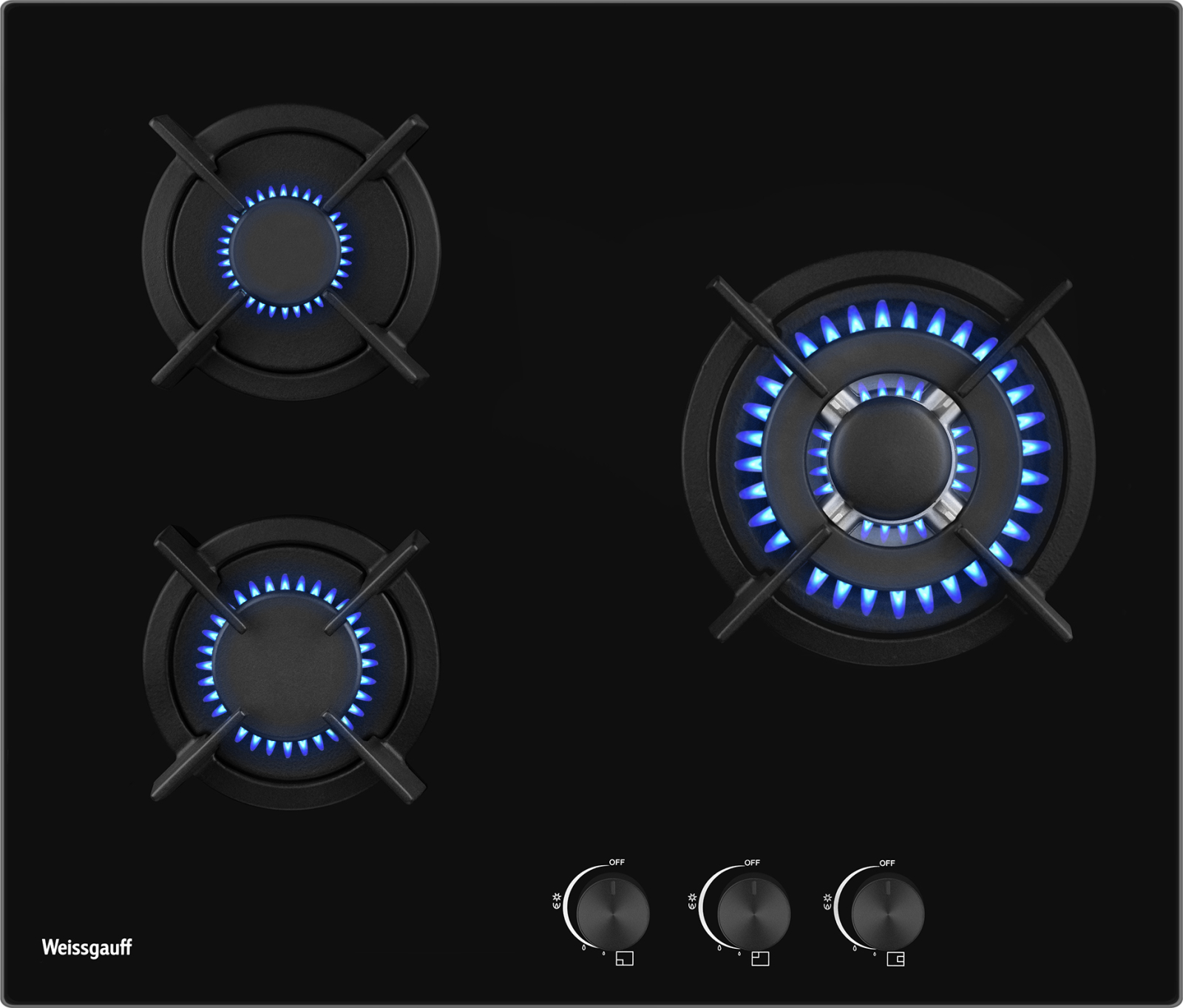 картинка Газовая варочная панель Weissgauff HGG 631 BG 