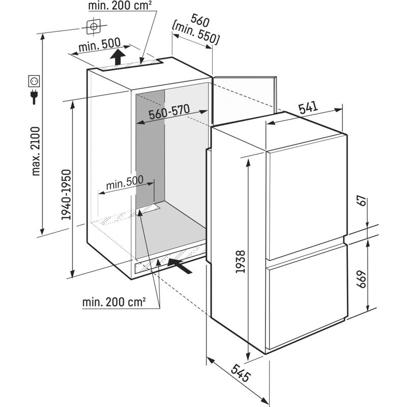 картинка Встраиваемый холодильник Liebherr ICNSd 5603-20 001 