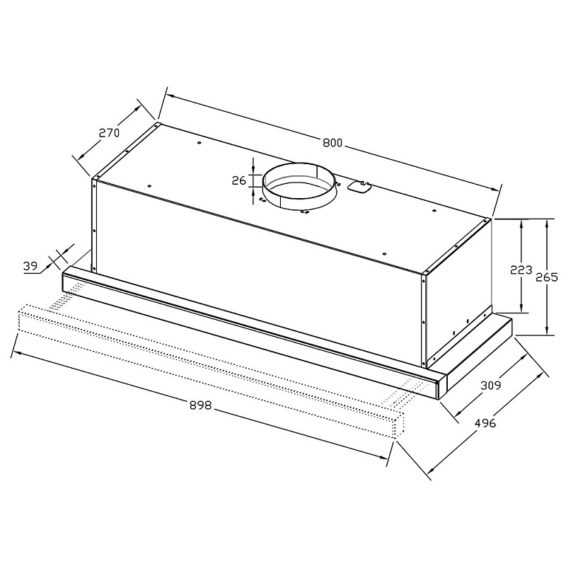 картинка Кухонная вытяжка Korting KHP 9815 GN 
