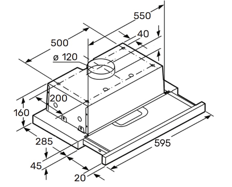 картинка Кухонная вытяжка Kuppersberg SLIMDUAL 60 W 