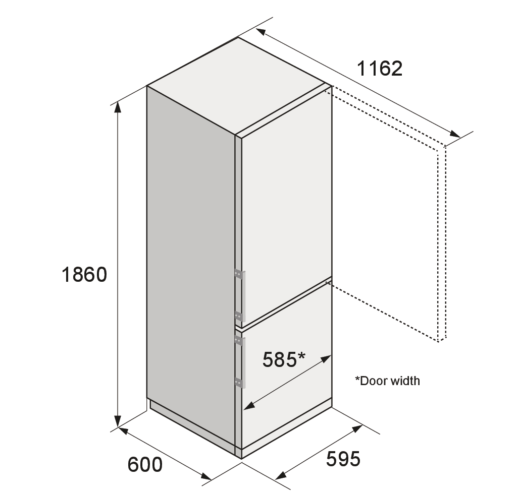 картинка Полувстраиваемый холодильник Asko RFC286KNBW1 