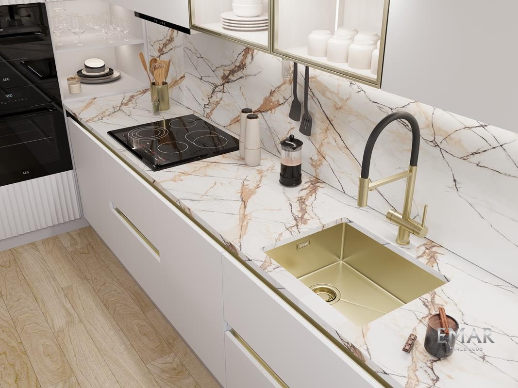 картинка Кухонная мойка Emar EMB-540(UN) PVD Matt Golden 