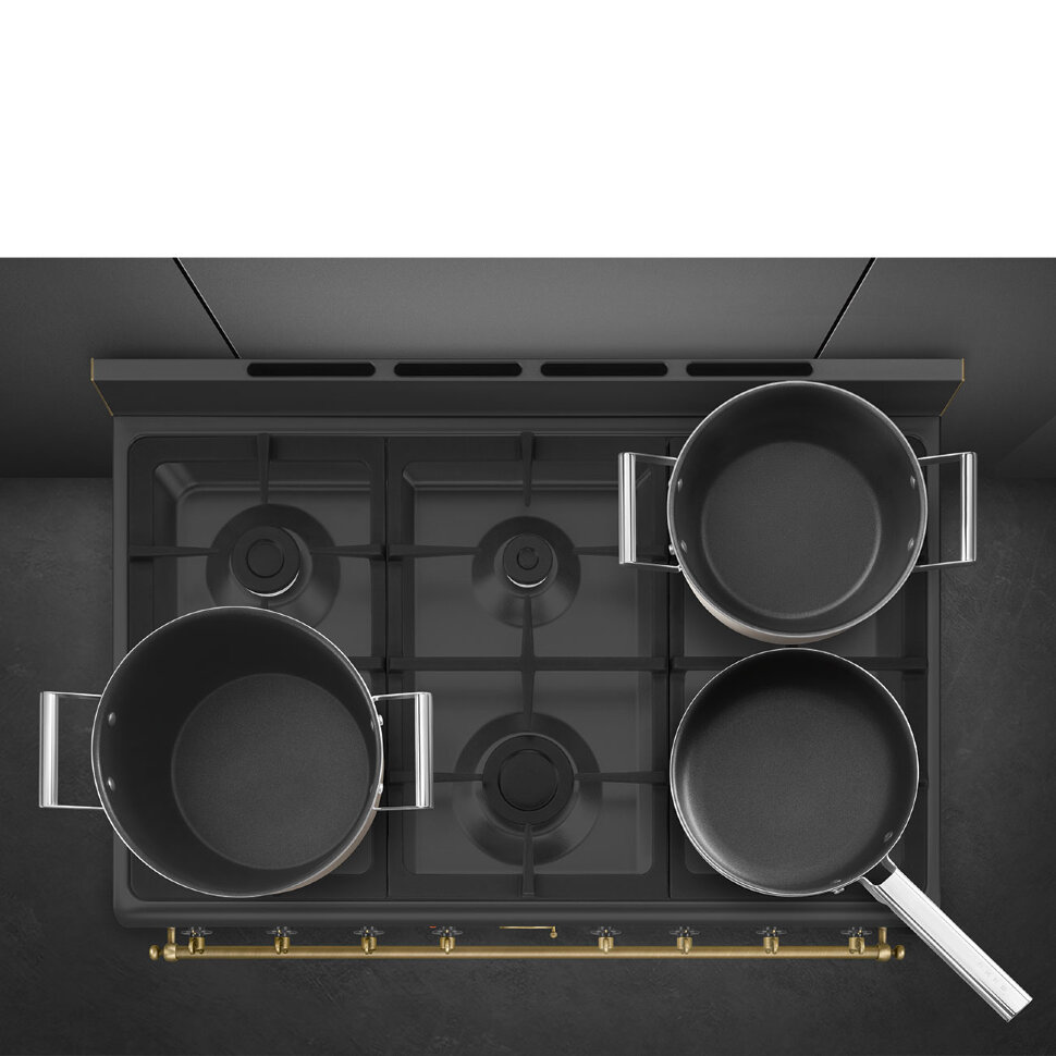 картинка Комбинированная кухонная плита Smeg CO96GMA9  картинка Комбинированная кухонная плита Smeg CO96GMA9