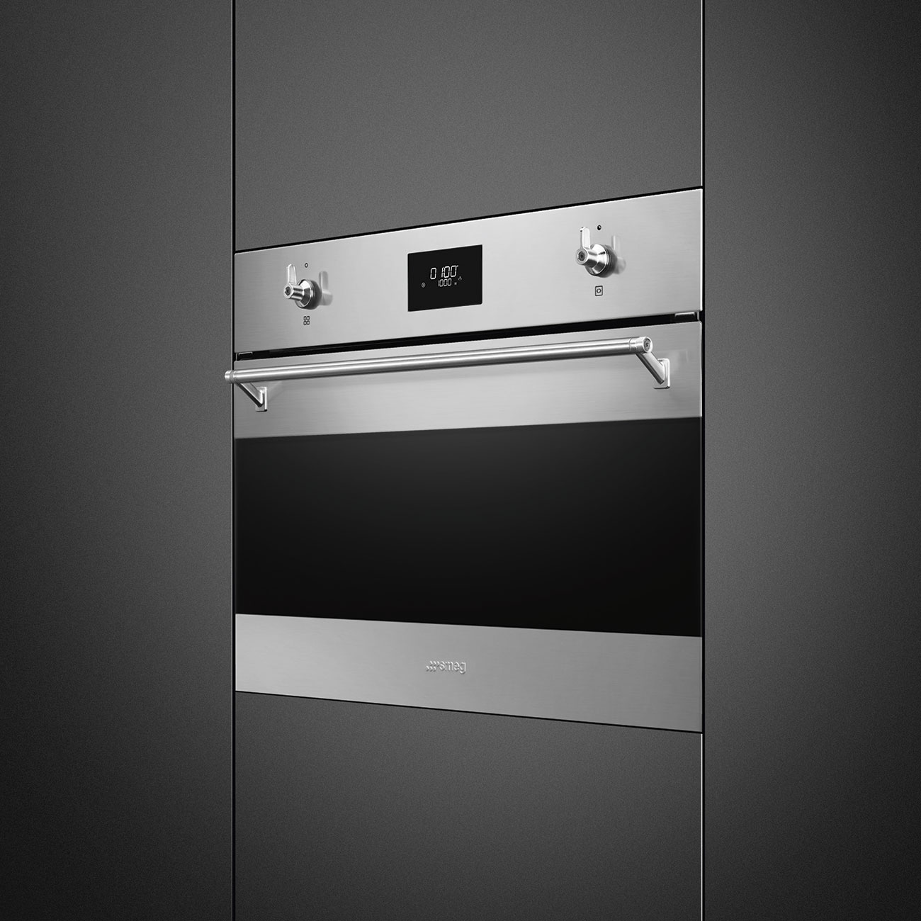 картинка Микроволновая печь Smeg SO4301M0X  картинка Микроволновая печь Smeg SO4301M0X