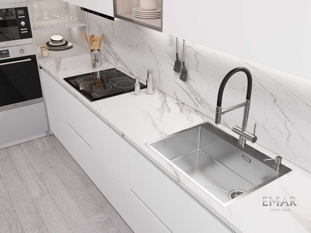 картинка Кухонная мойка Emar EMB-660(TOP) PVD Nano Satin 