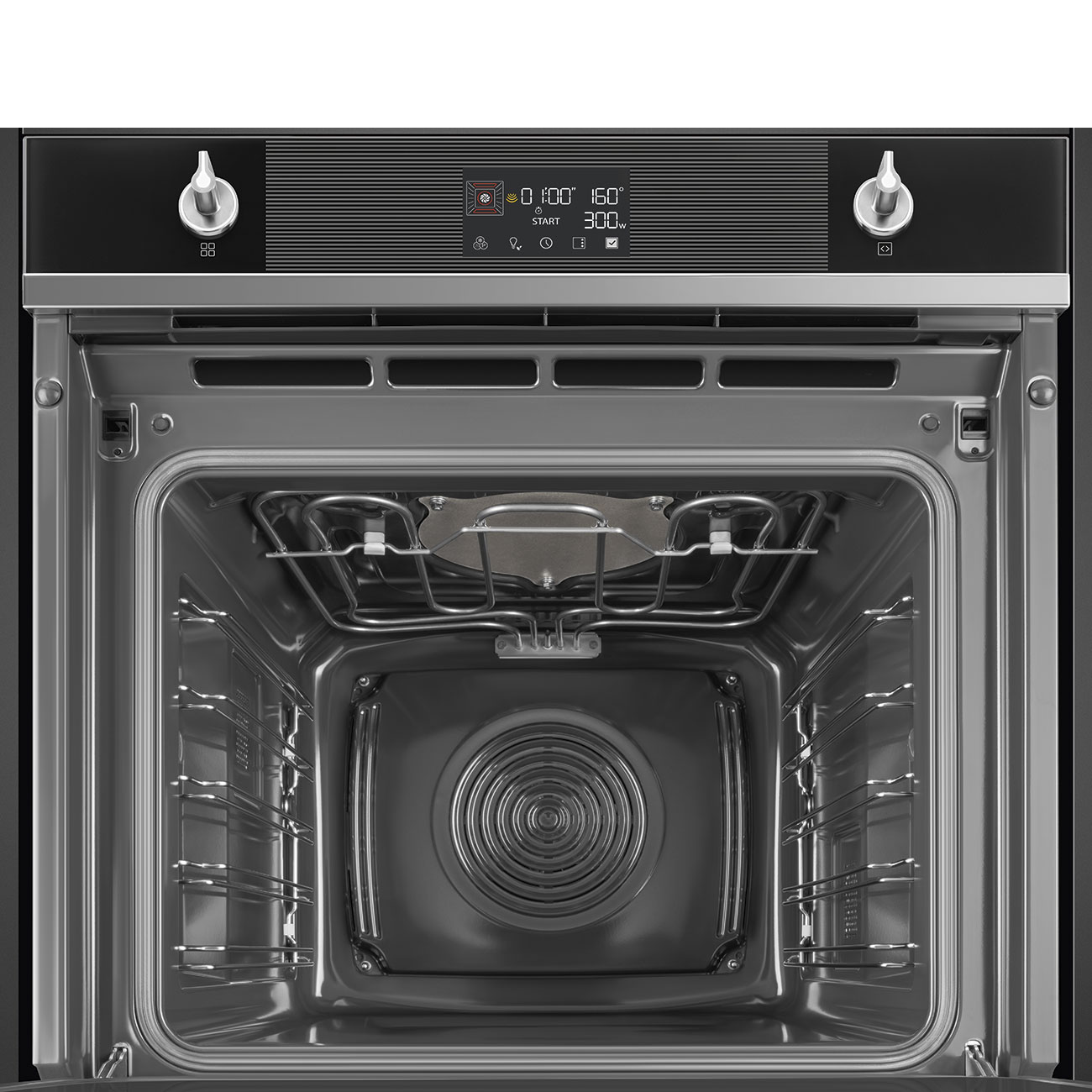 картинка Электрический духовой шкаф с СВЧ Smeg SO6102M2N  картинка Электрический духовой шкаф с СВЧ Smeg SO6102M2N
