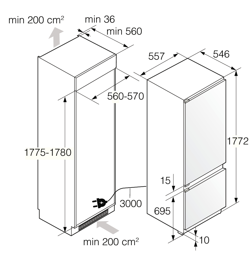 картинка Встраиваемый холодильник Asko RBC576DNC1 