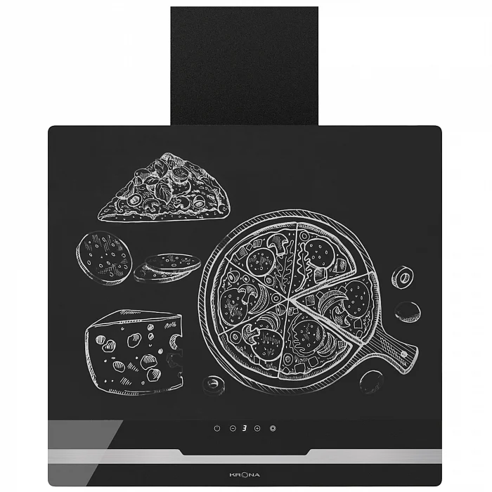 картинка Кухонная вытяжка Krona DOMENIKA 600 BLACK/INOX S  картинка Кухонная вытяжка Krona DOMENIKA 600 BLACK/INOX S