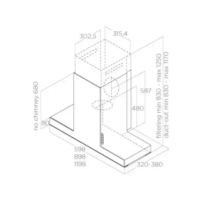 картинка Кухонная вытяжка Elica HAIKU WH/A/32 