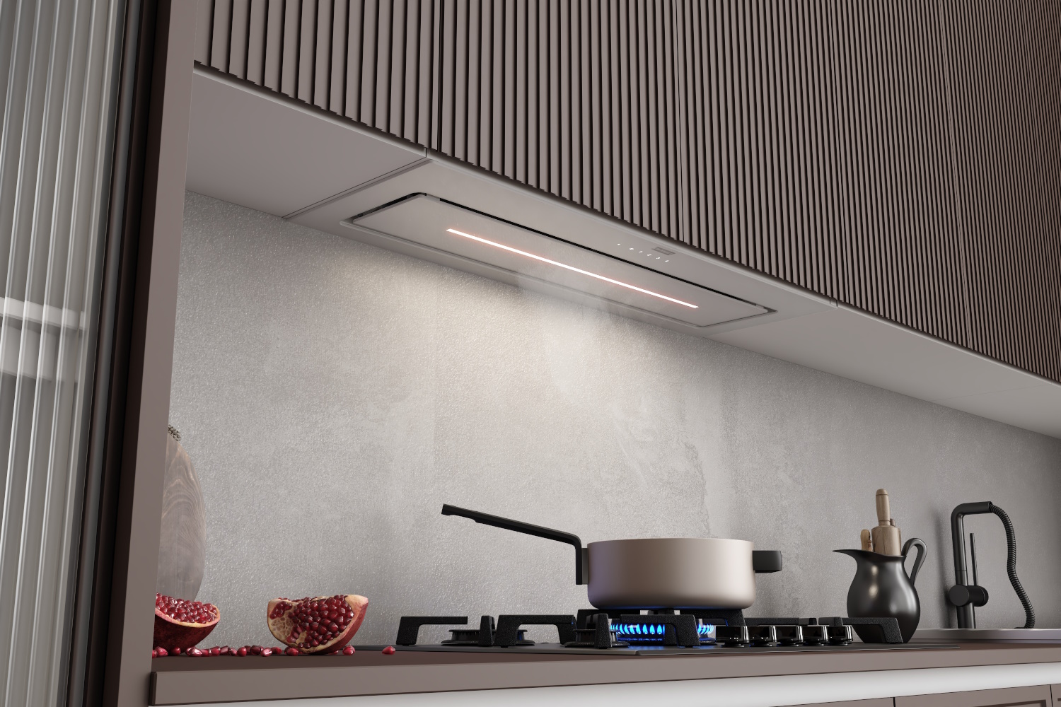 картинка Кухонная вытяжка полновстраиваемая Franke LUCE 90 WH 