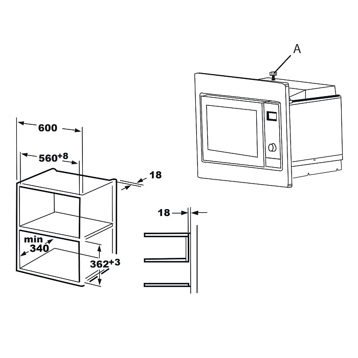 картинка Микроволновая печь Evelux MW 20 W 
