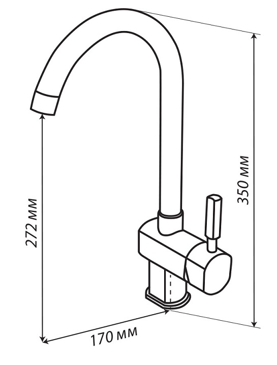 картинка Смеситель Gerdamix VIOLETA высокий излив (FL) 