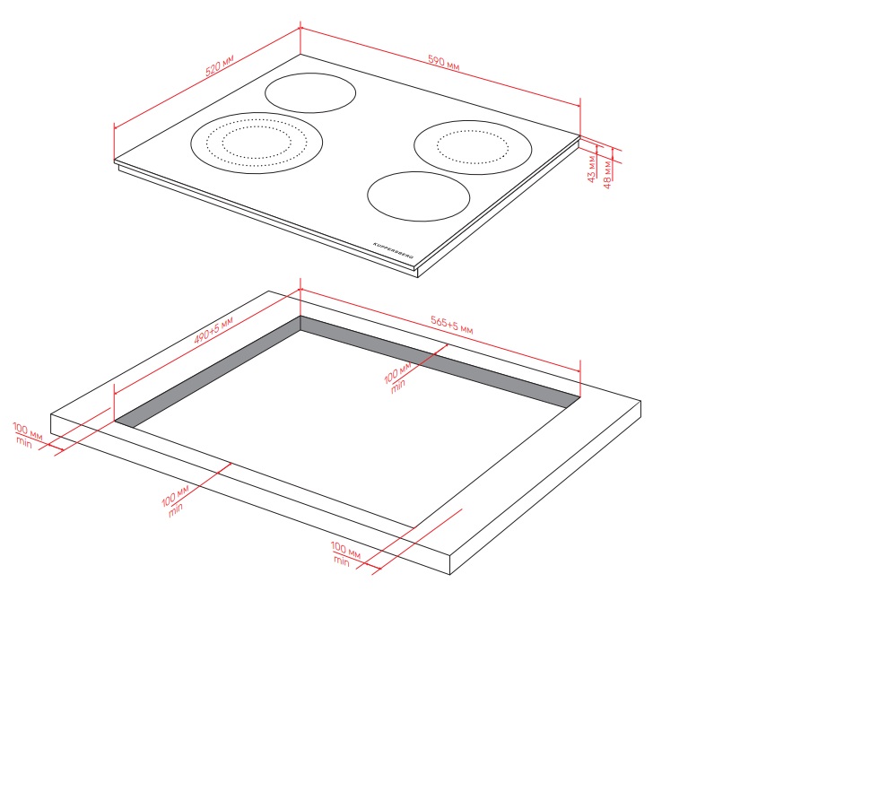 картинка Электрическая варочная панель Kuppersberg ECS 635 
