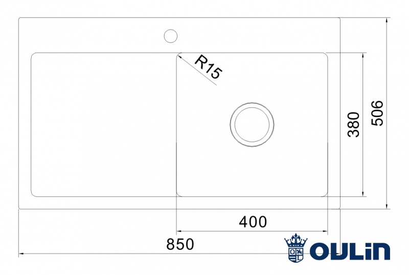 картинка Мойка для кухни Oulin OL-FTR102R 