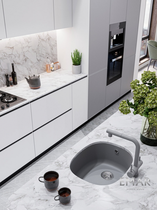 картинка Мойка для кухни Emar Quartz EMQ-1560.P 