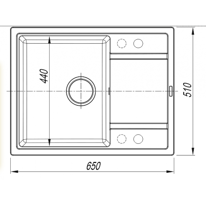 картинка Мойка для кухни Florentina Липси-650  картинка Мойка для кухни Florentina Липси-650