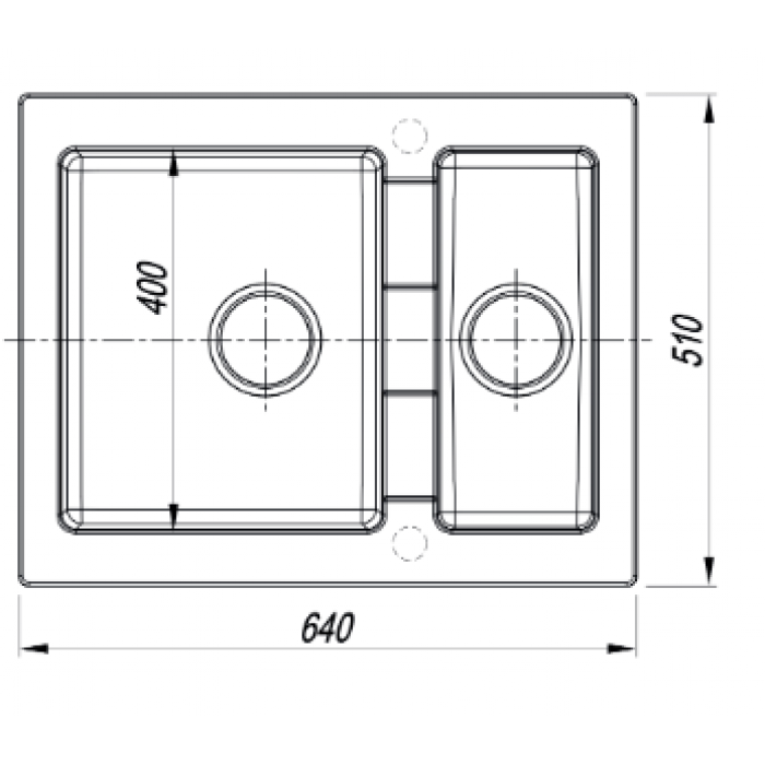 картинка Мойка для кухни Florentina КОМБИ-640К  