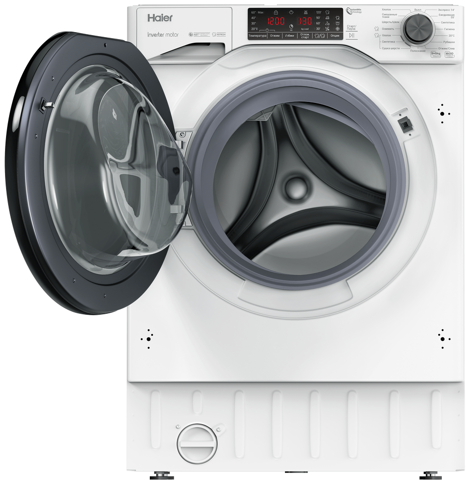 картинка Стиральная машина с сушкой Haier HWDQ90B416FWB-RU 