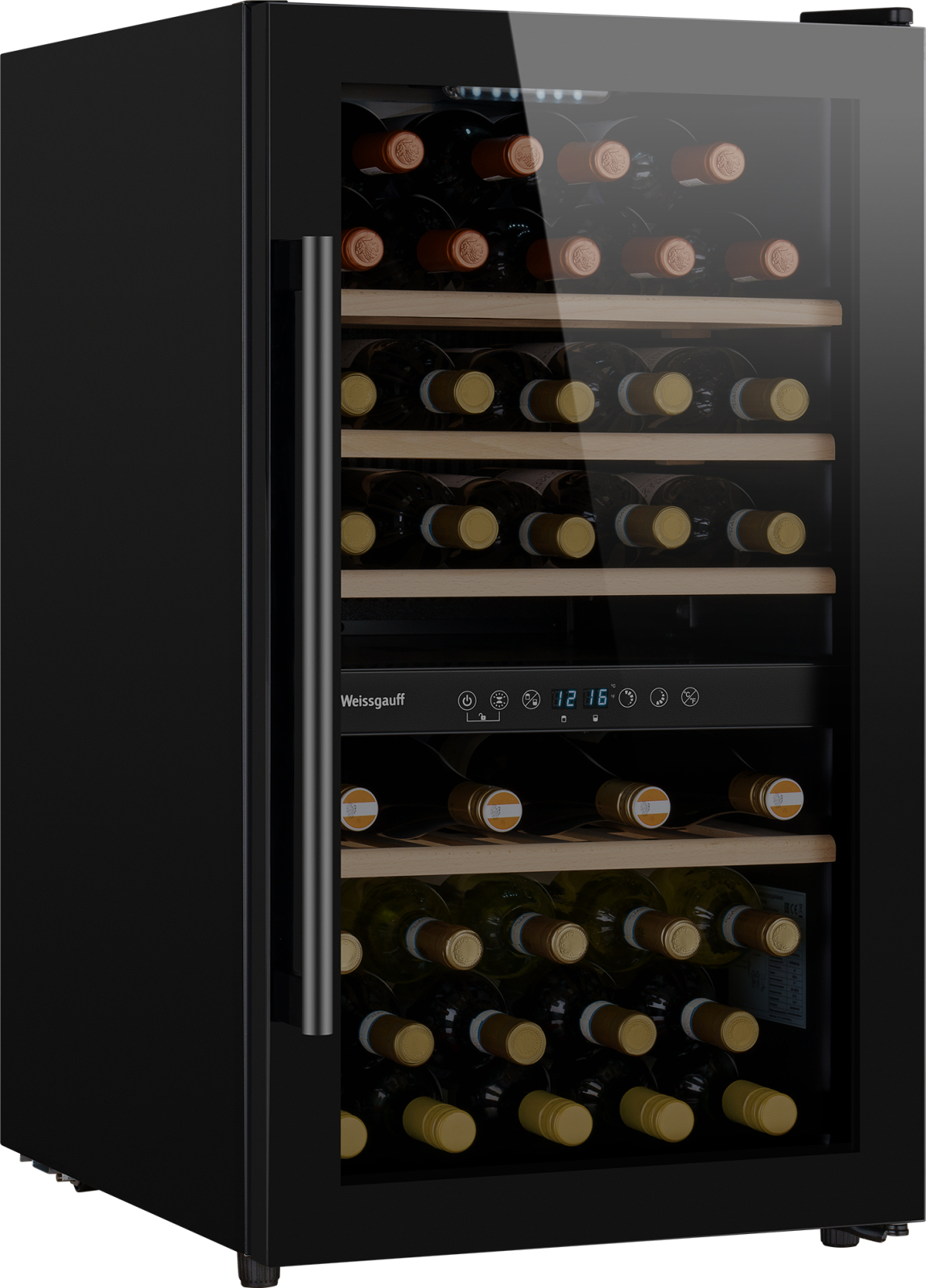 картинка Полувстраиваемый винный шкаф Weissgauff WWC-49 DB DualZone 