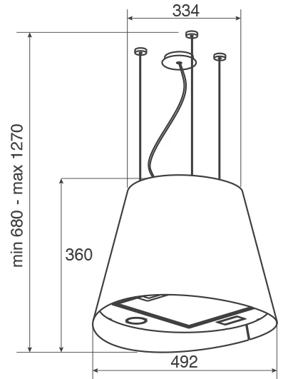 картинка Кухонная вытяжка Jetair GISELA WH/F/50 