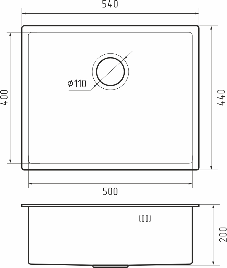 картинка Мойка для кухни Rivelato Rinox 5444 UN PVD black 