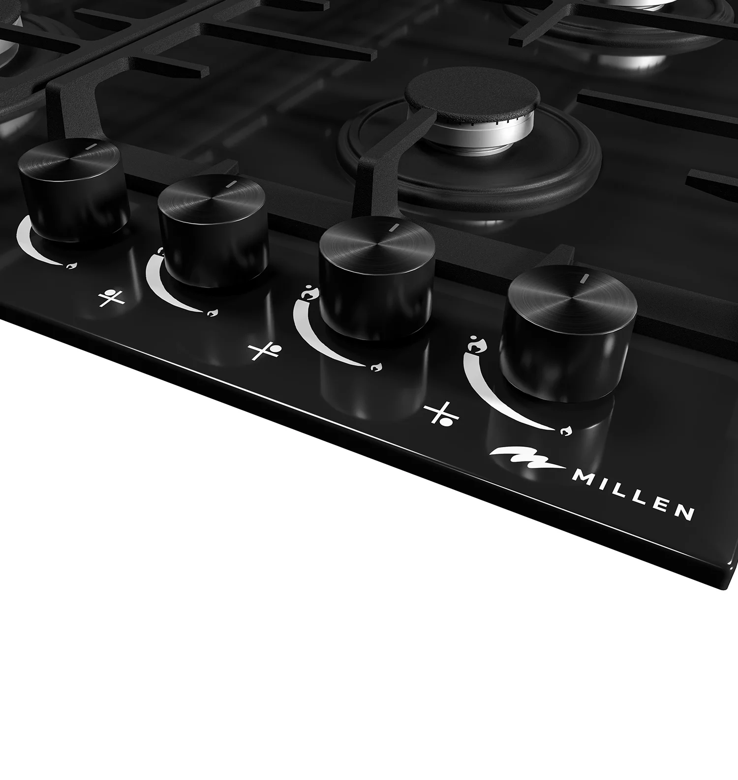 картинка Газ на стекле варочная панель MILLEN MGHG 602 BL  картинка Газ на стекле варочная панель MILLEN MGHG 602 BL