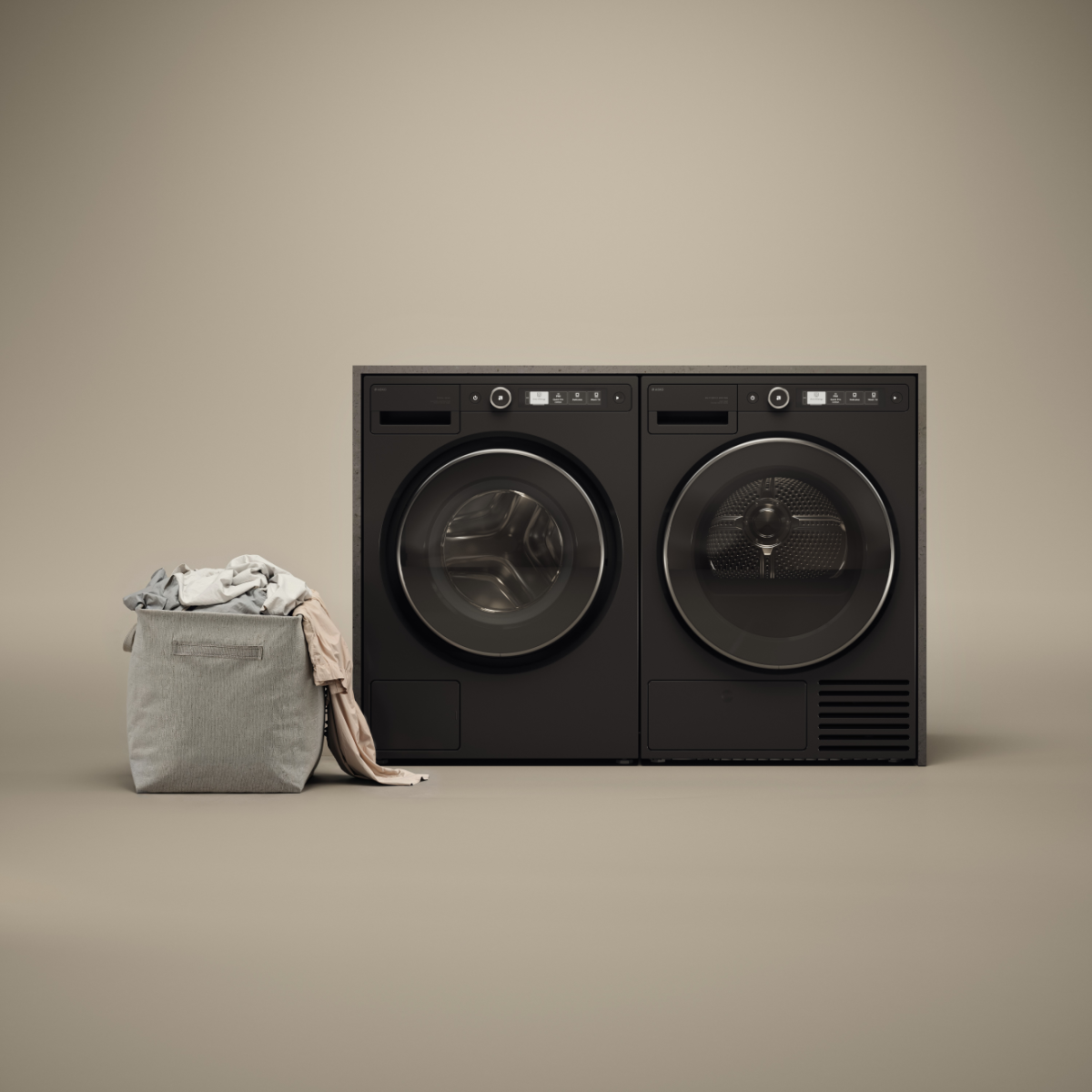 картинка Стиральная машина с паром Asko W5096RG черный графит  картинка Стиральная машина с паром Asko W5096RG черный графит