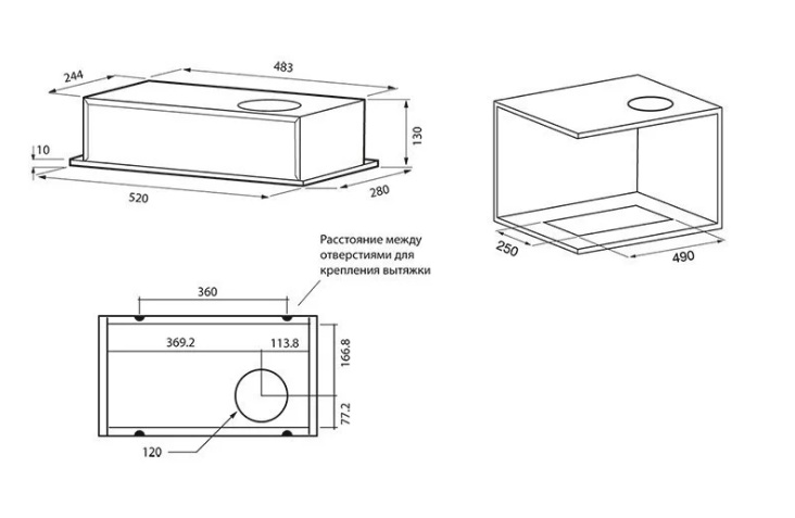 картинка |Discount| Кухонная вытяжка Krona SELINA 600 BLACK PB 