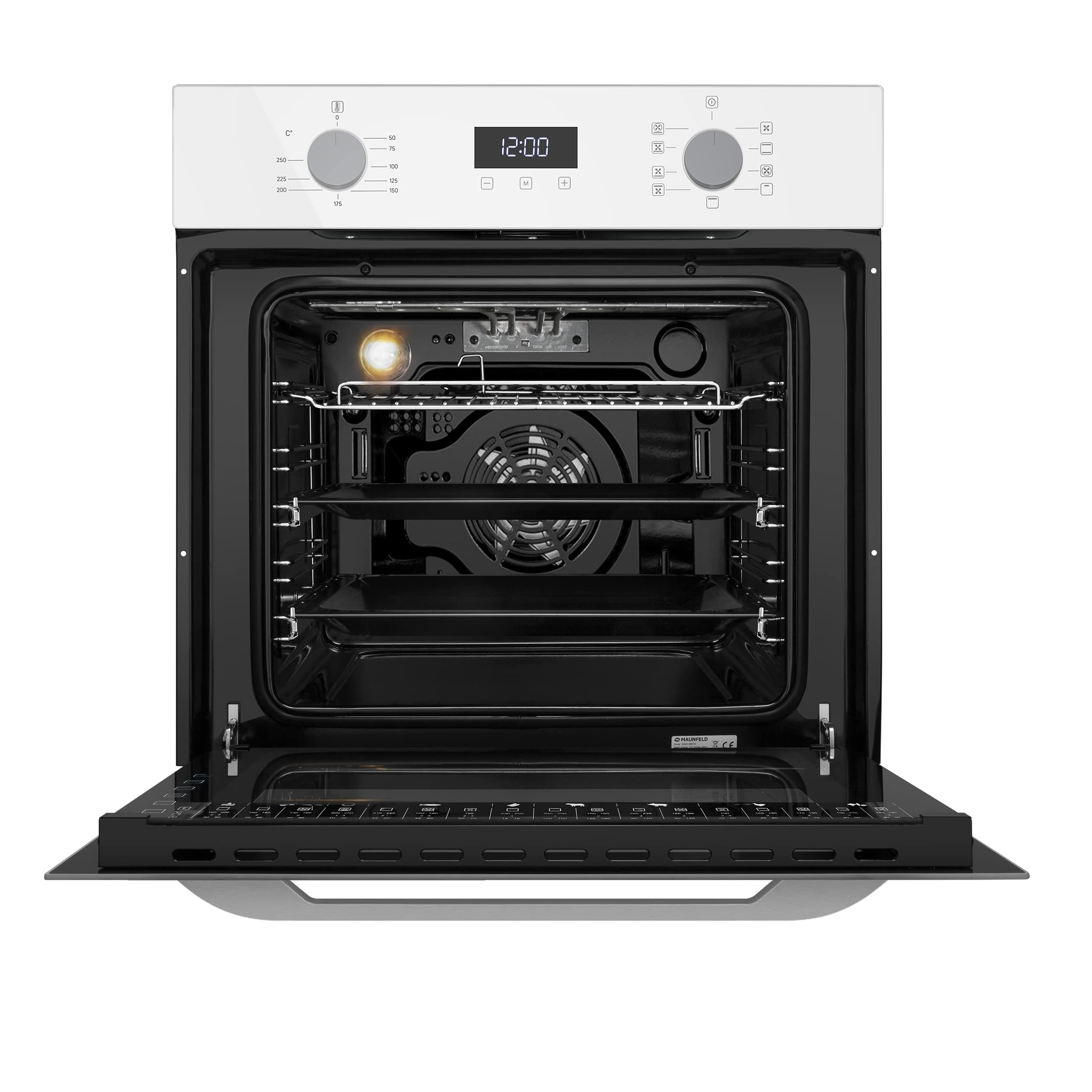 картинка Электрический духовой шкаф Maunfeld EOEM7610W белый  картинка Электрический духовой шкаф Maunfeld EOEM7610W белый