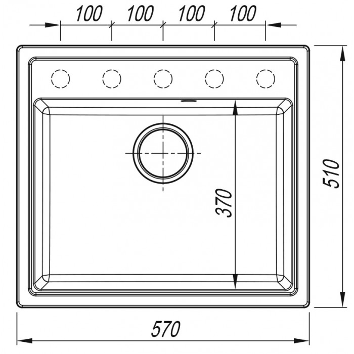 картинка Мойка для кухни Dr. Gans НИКА-570 