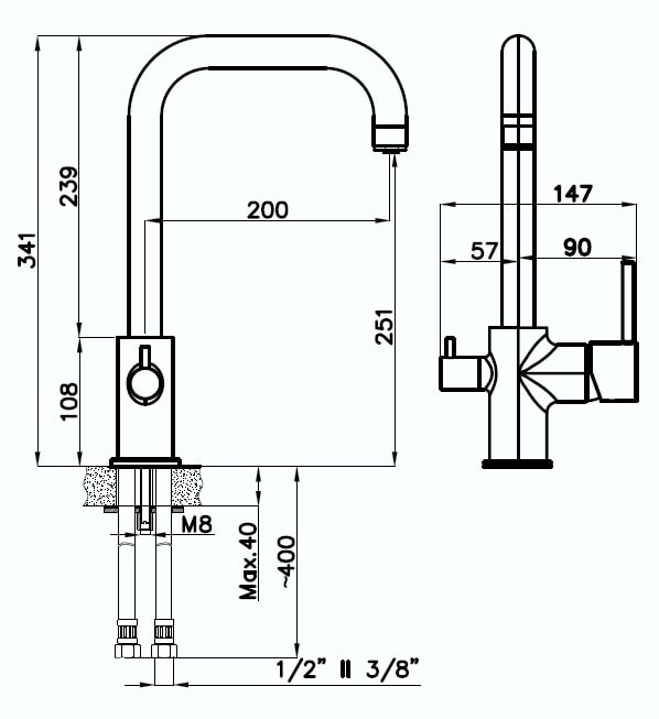 картинка Смеситель Rivelato Tovel 9025203 