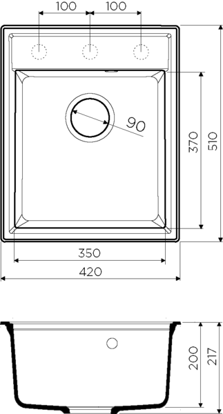 картинка Мойка для кухни Omoikiri DAISEN-42 