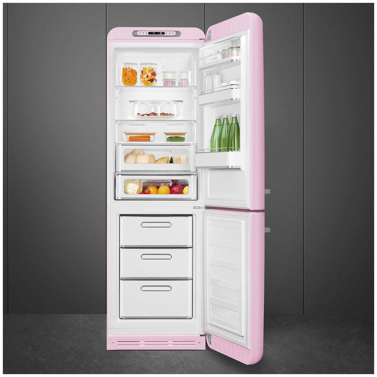 картинка Отдельностоящий холодильник Smeg FAB32RPK5  картинка Отдельностоящий холодильник Smeg FAB32RPK5