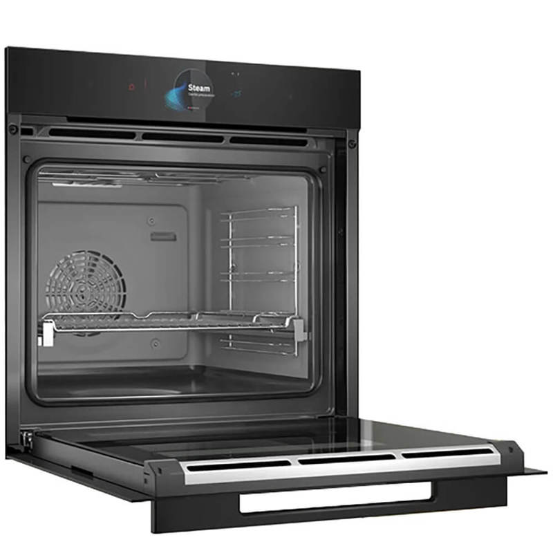 картинка Электрический духовой шкаф с функцией пароварки Bosch HSG958DB1S черный 