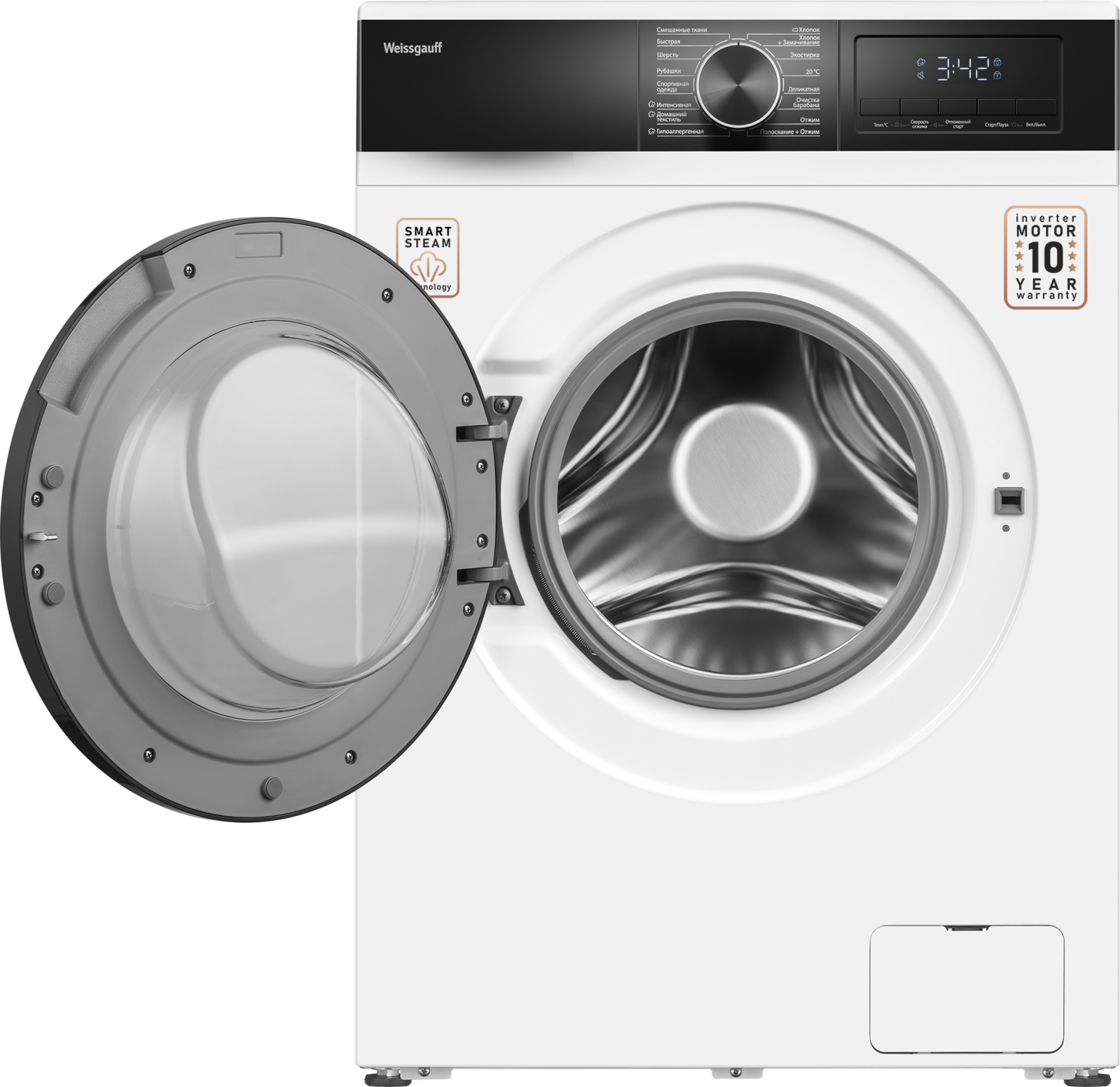 картинка Стиральная машина с паром Weissgauff WM 45610 Inverter Steam 