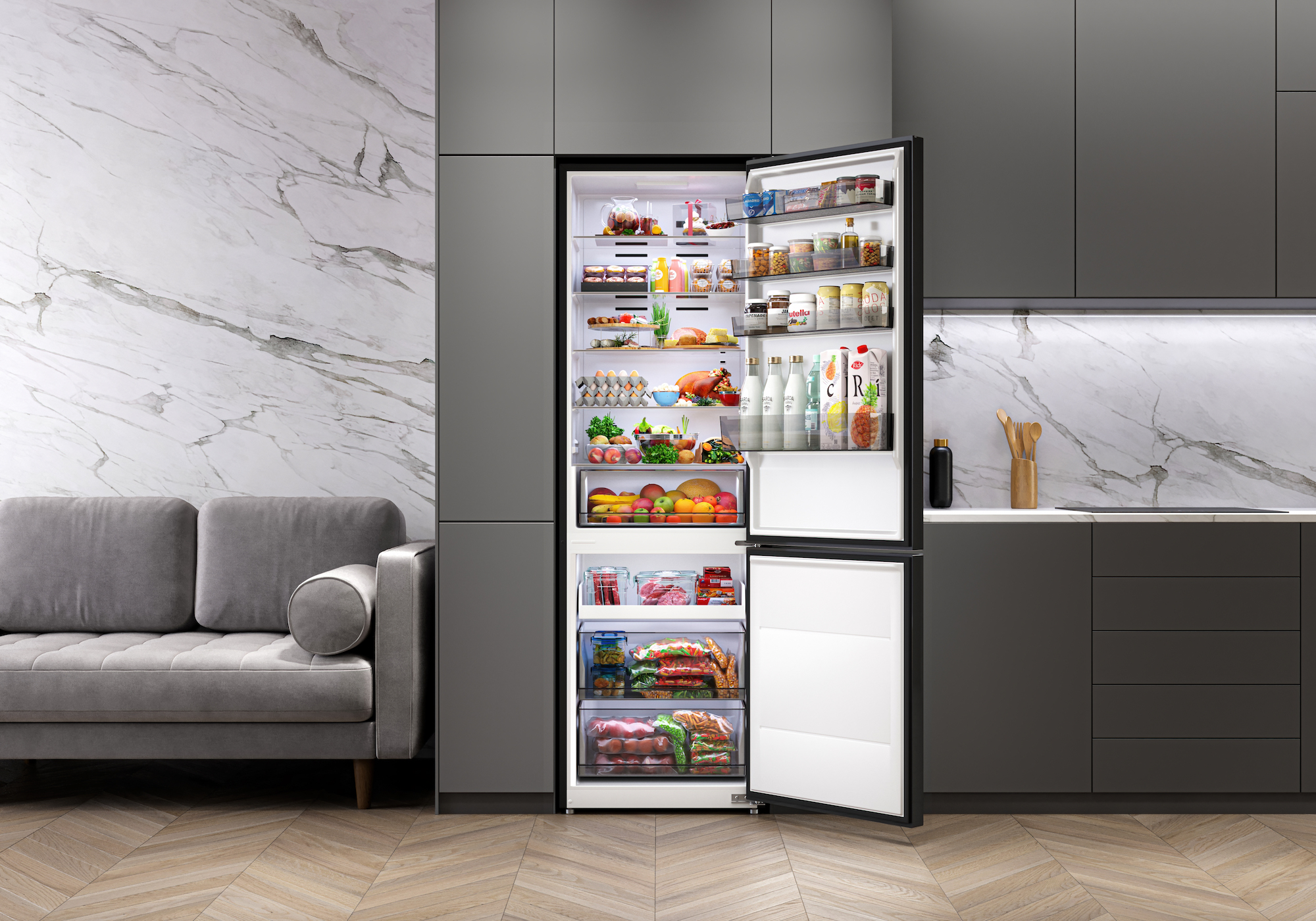 картинка Отдельностоящий холодильник Lex LKB201BLGIDMax Wind 