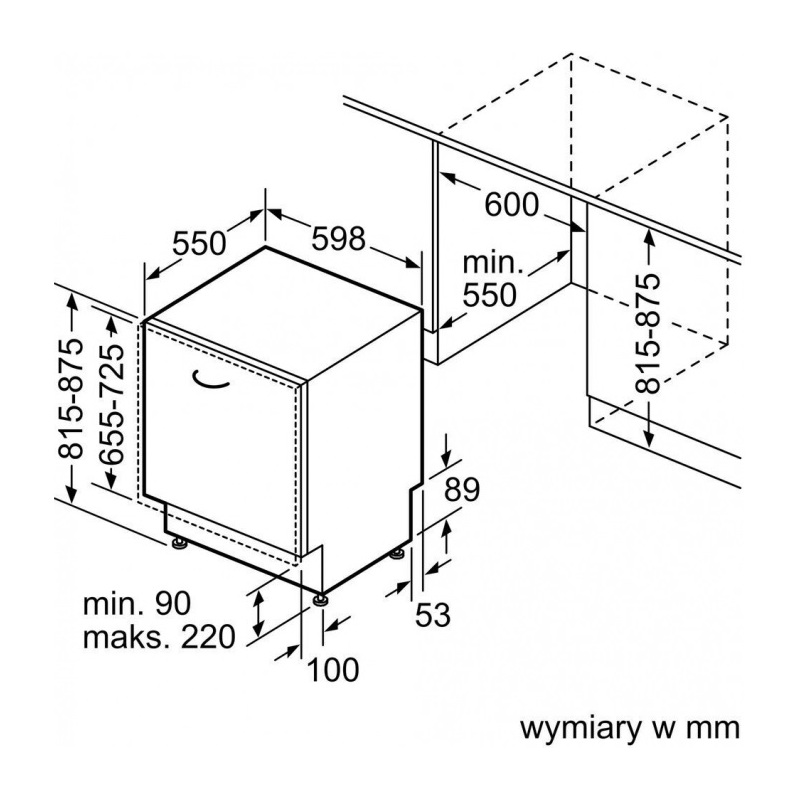 картинка Посудомоечная машина Встр. Bosch SMV4HVX32E нержавеющая сталь 